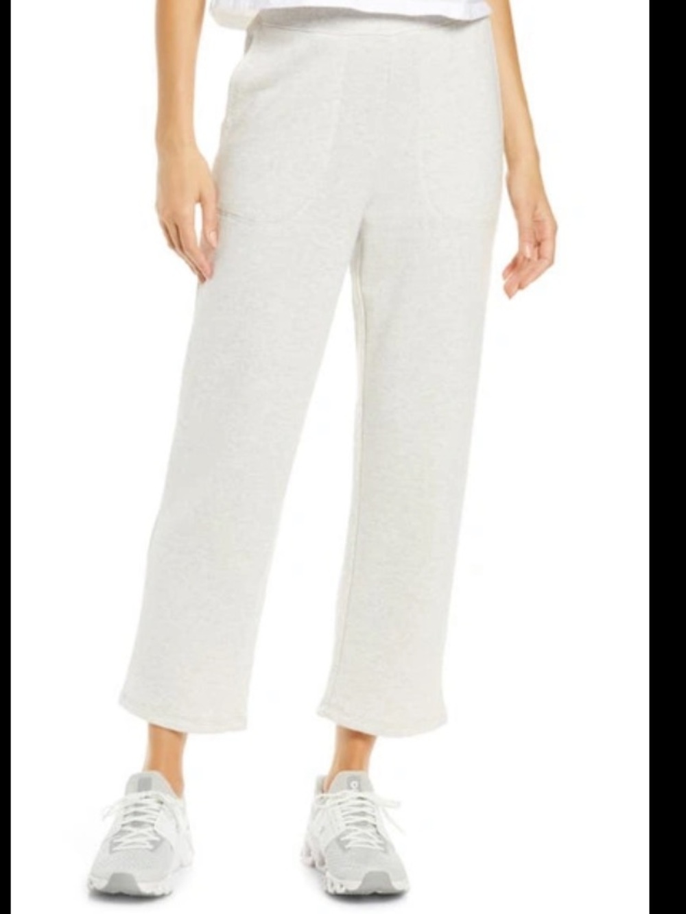Madewell Airyterry Stitch Pocket Tapered Sweatpants - Light Oat Small